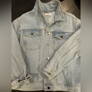 Pink Lily NWOT light denim jacket.